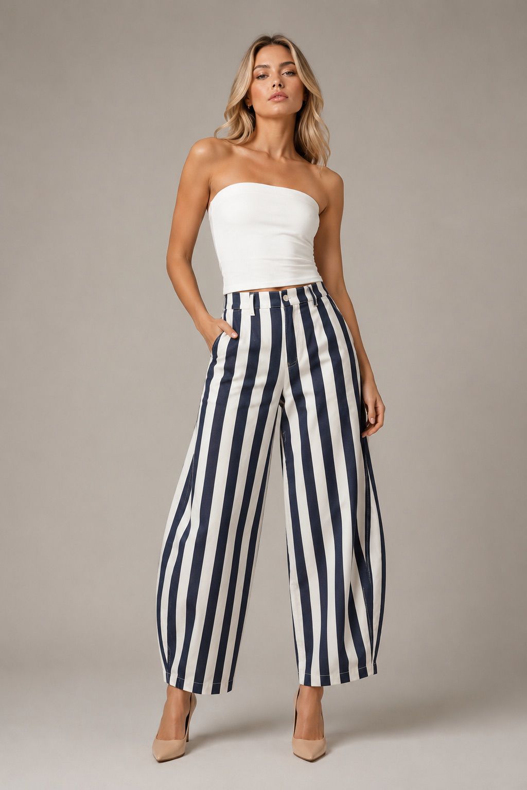 NAVY LINES PANTS