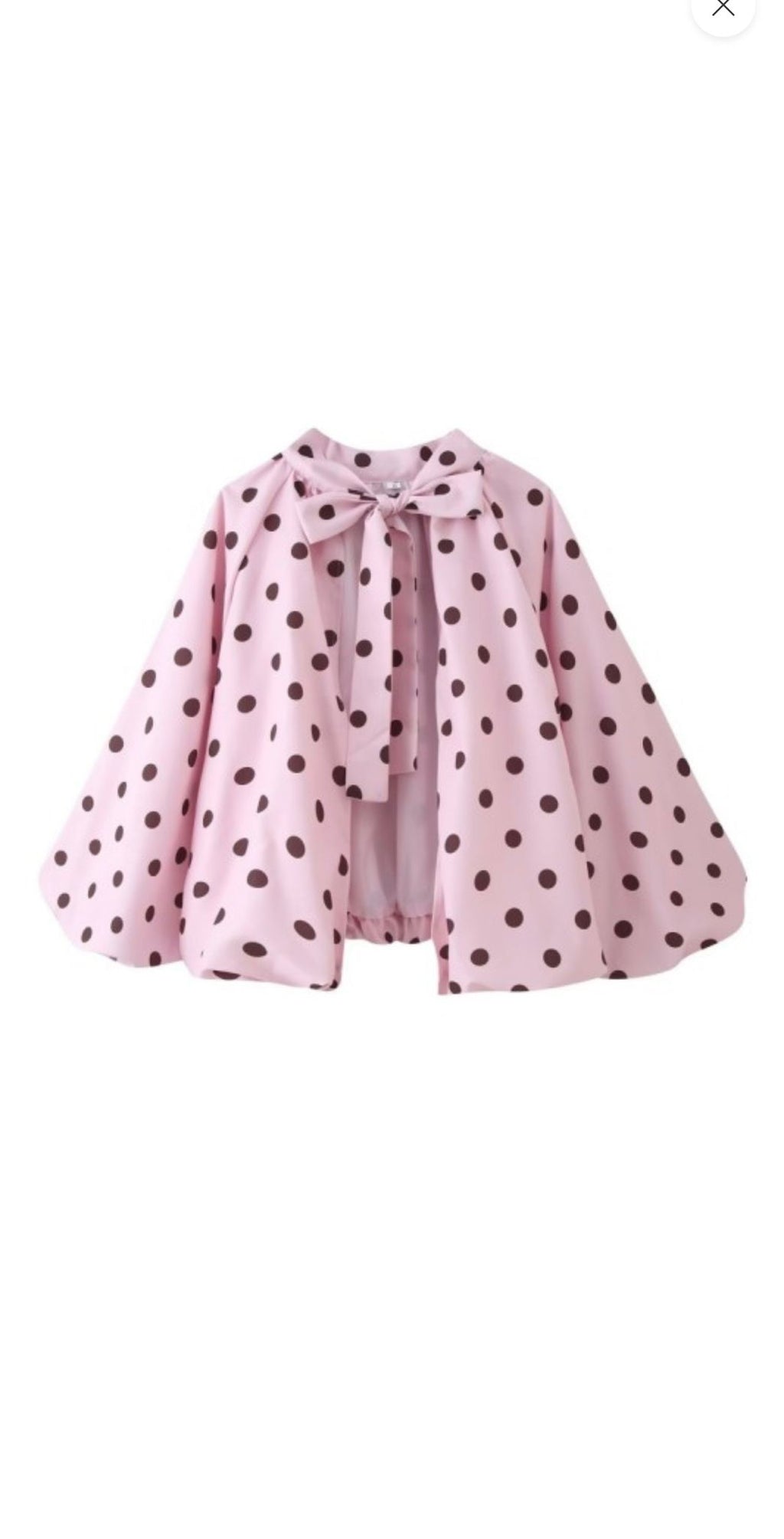 POLKA DOTS BLACK & PINK TOP
